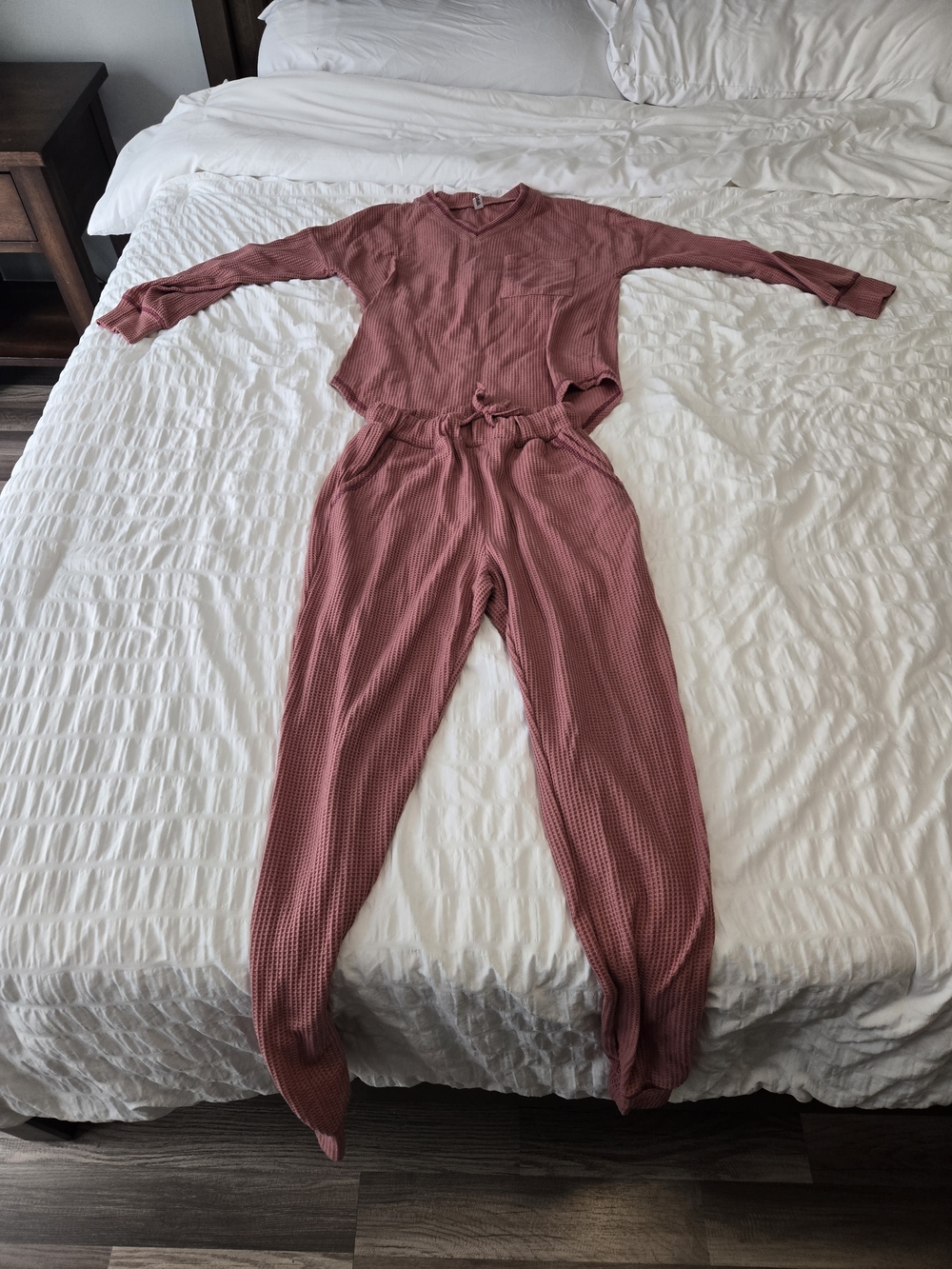 Women's Ribbed Lounge Jumpsuit - Dusty Rose